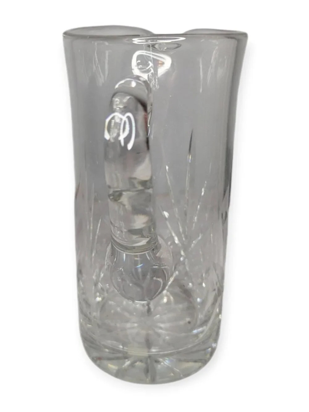 Vintage Sambor Clear Cut Glass Pitcher Classic Crystal-Look Made in Yugoslavia